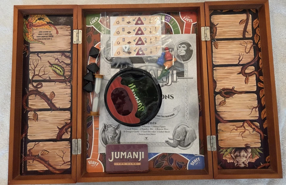 JUMANJI The Game In a real Wooden Box Deluxe Edition Board Game Complete - Image 3 of 4