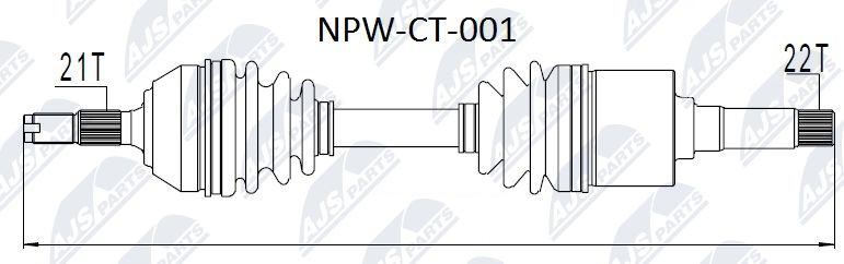 Original NTY Drive Shaft NPW-CT-001 For Citroën Peugeot - Image 7