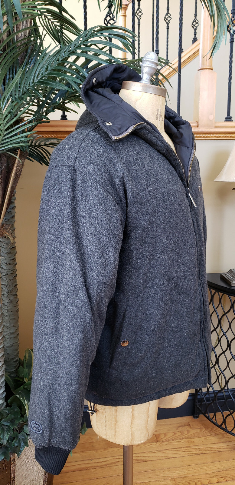 RARE Mens ECKO FUNCTION Reversible Wool Down Heav… - image 7