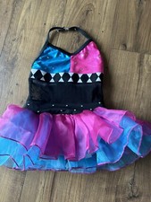 Pink, Blue,  Checkerboard Custom Dance Costume -Small Child SC / 6 - Jazz / Tap