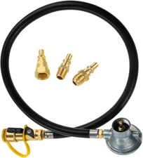 1LB Low Pressure Propane Tank Gas Regulator Valve with 1/4 Quick Connection Turn