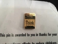 = 1/8'' SHRINKAGE JC PENNEY EMPLOYEE  METAL PIN PINBACK JCP #C003