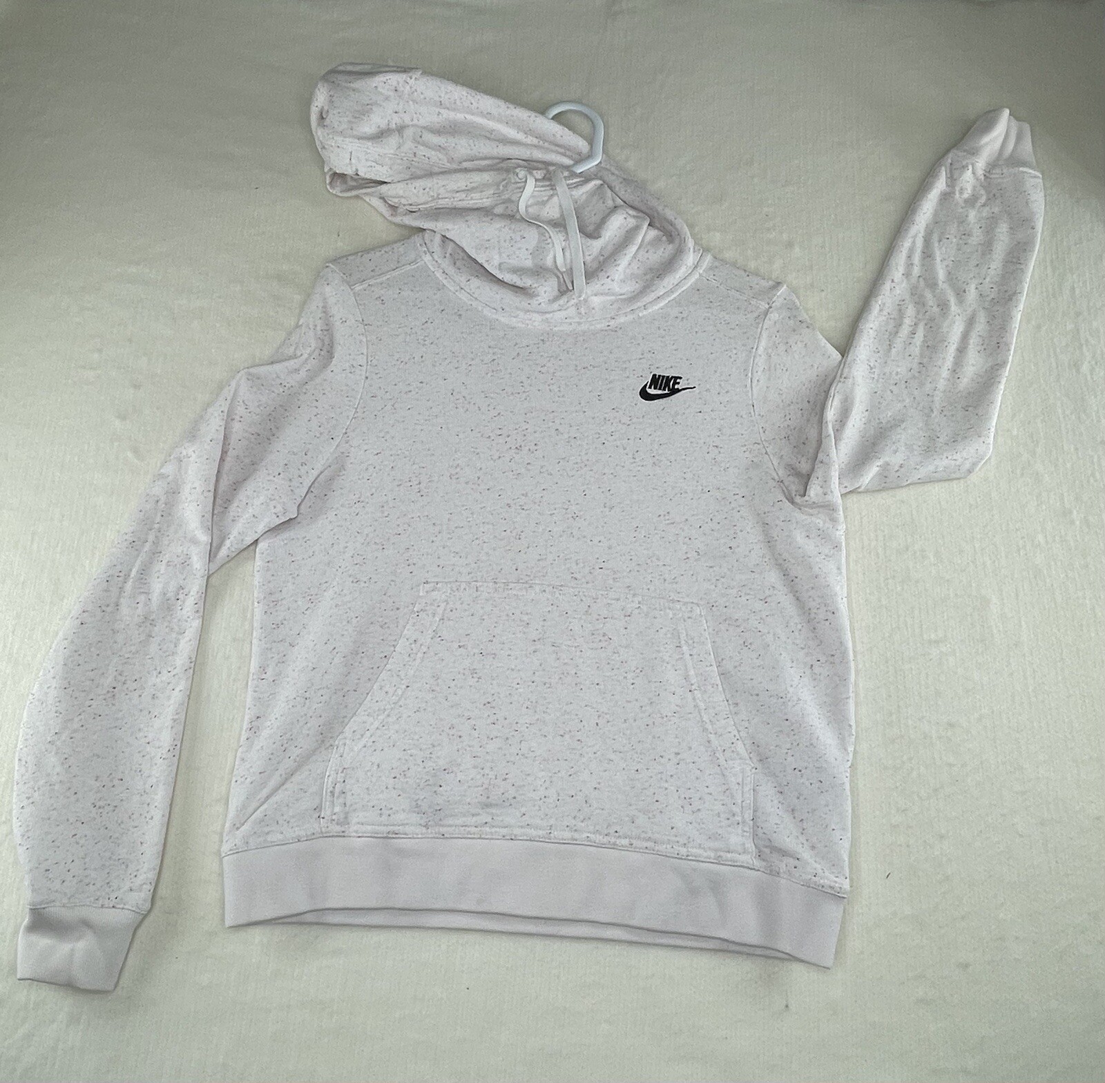 Nike Womens Speckled Hoodie White Size Small Funnel Neck 914404-100 | eBay