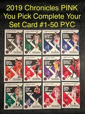 2019 Panini Chronicles Base PINK FOIL Card You Pick Complete Your Set #1-50 PYC