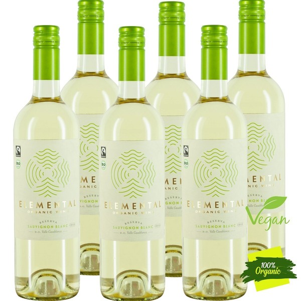 Elemental Reserva Sauvignon Blanc Bio Fairtrade WeißWein Trocken 12% Vol 6X75Cl-image