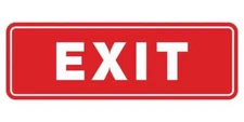 Standard Exit Wall or Door Sign | Durable Plastic and Easy Installation | Dou...