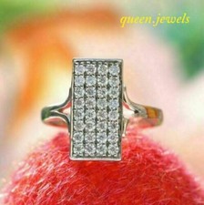 14K White Gold Over 1.28CT Lab-Created Round Cut Diamond Engagement Wedding Ring