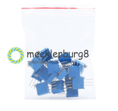 15 100Ω-500KΩ 15value 3296 Trimmer Potentiometer Assorted Kit Variable Resistor