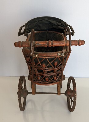 Vintage Antique Baby Doll Carriage Stroller buggy with Doll