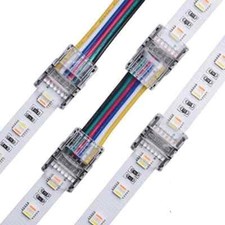 LED Strip Verbinder 6 polig Eckverbinder Stecker für 12mm RGB+CCT Streifen Band
