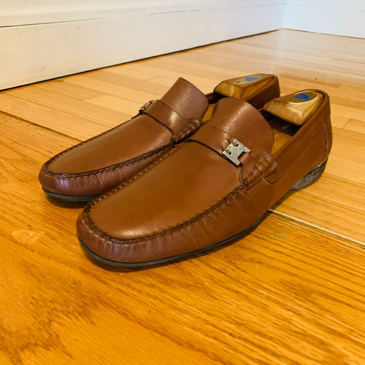 Bruno Magli Mens Leather Loafers Shoes Size 9.5 M | eBay
