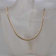 Masive Schlangenkette 585/14k Gelbgold, Länge: ca. 40 cm, Ø ca. 3,2 mm