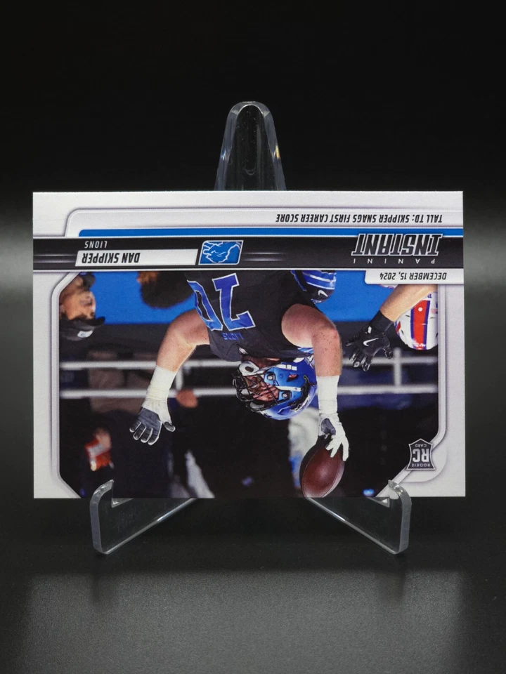 FIRST TD! Dan Skipper 2024 Panini Instant SP Detroit Lions RC #217 PR: 356 - Image 3 of 4