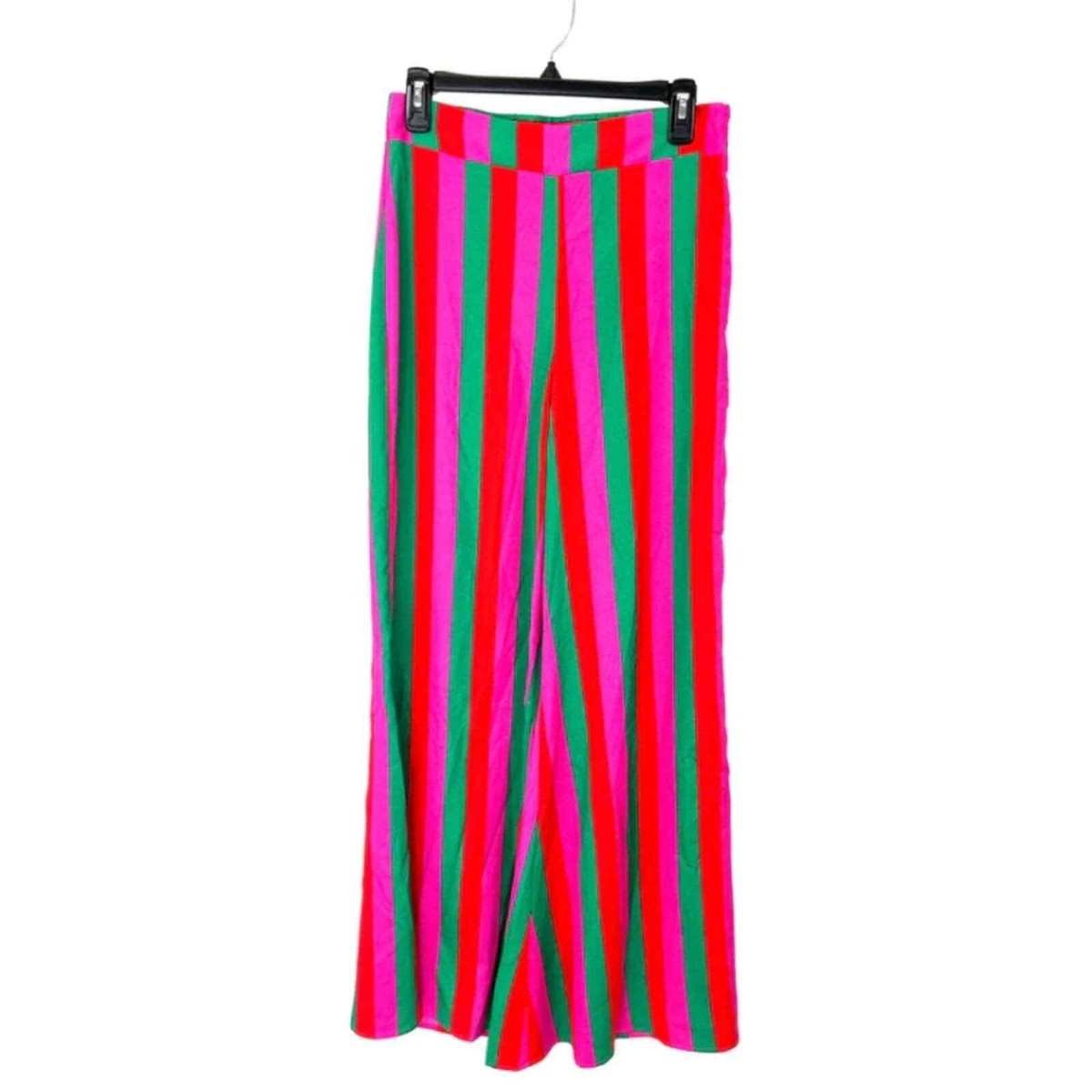 Show me your mumu striped wide leg pants red, pink, and green size