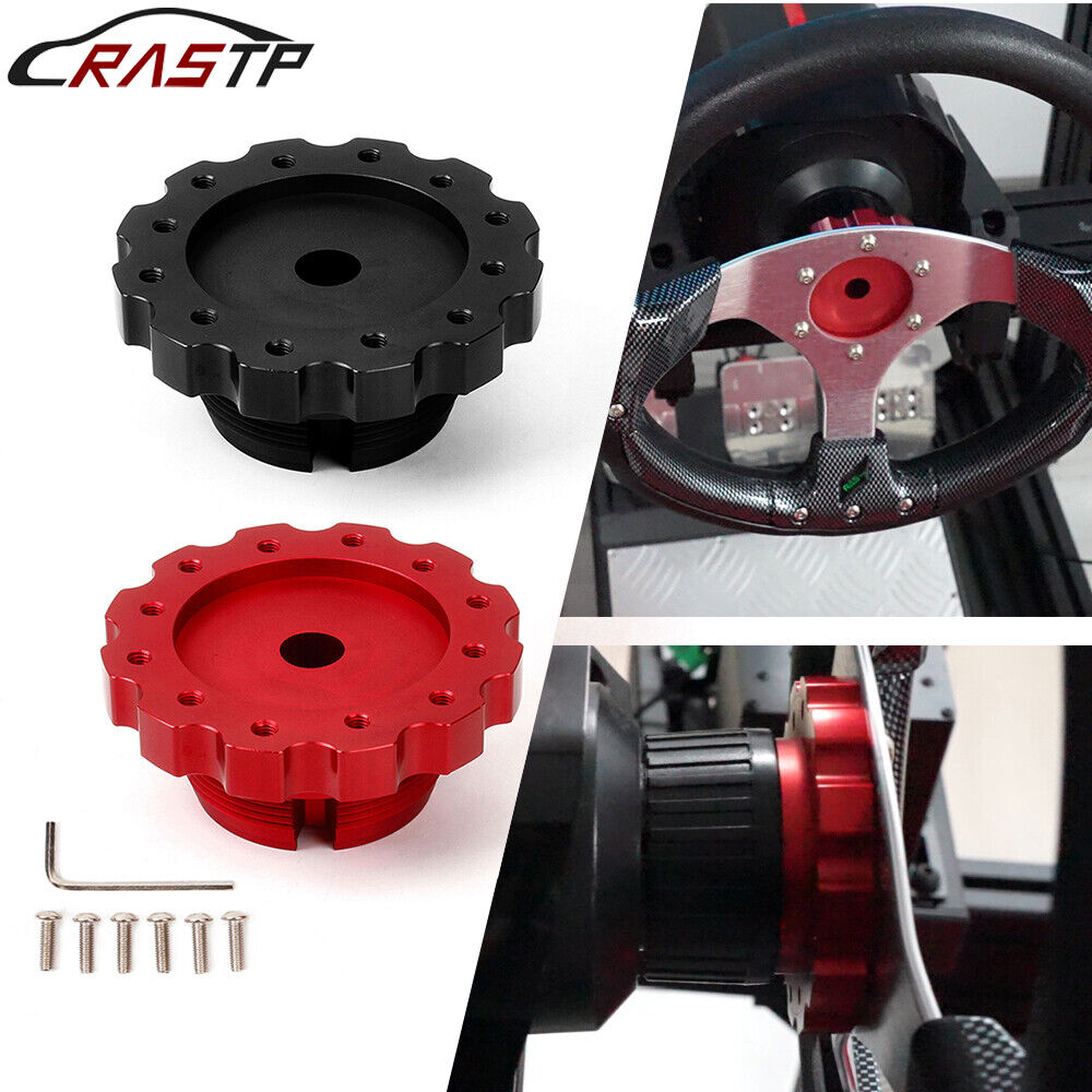 New Black/Red 74mm Steering Wheel Adapter Converter for PXN V10 Steering  Wheel