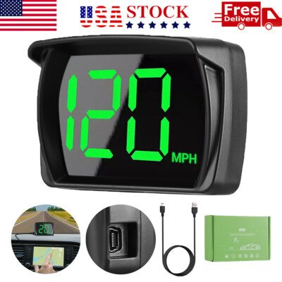 GPS Digital Speedometer Car Truck Motorcycle Head Up Display HUD MPH