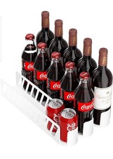 Beverage Can Dispenser for Fridge, Self-Pusher Glide for 12-20oz Cans Storage