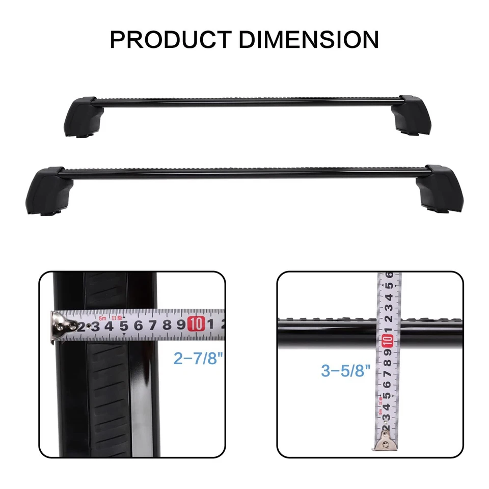 Barra transversal de techo negra 2 piezas para Land Rover Defender 110 130 2020-2024 Foto 3 de 4