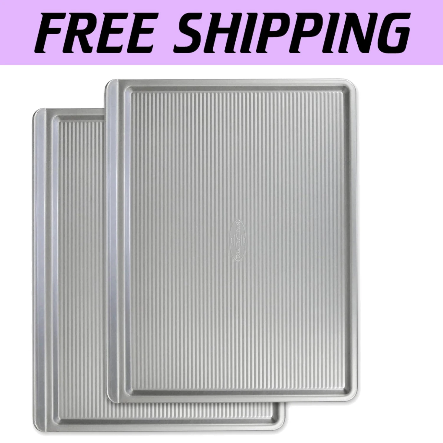 Durable Warp-Resistant Cookie Sheet Set - Large Nonstick Baking Pans~