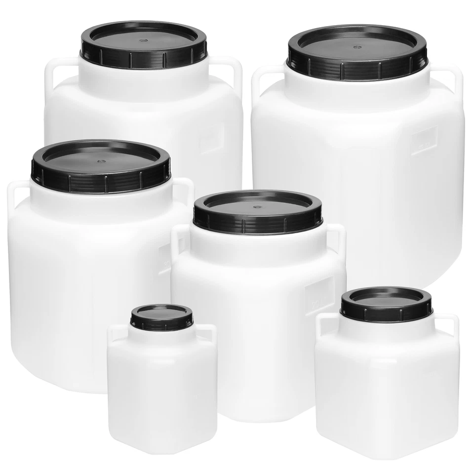 GARRONDA BPA-freies quadratisches Fass Behälter mit Deckel 5l 10l 20l 30l 40l 50l 100l