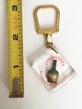 VTG Key Ring Chain Courvoisier Cognac De Naoleon Bourbon Bottle France Splendid