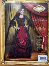 Gothic Vampiress Halloween Costume Women’s Large -In character