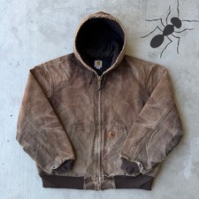 Carhartt J130 DKB brown hooded work wear jacket