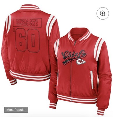 Erin Andrew s Kansas City Chiefs Women s Small NFL Red White Jacket  Football