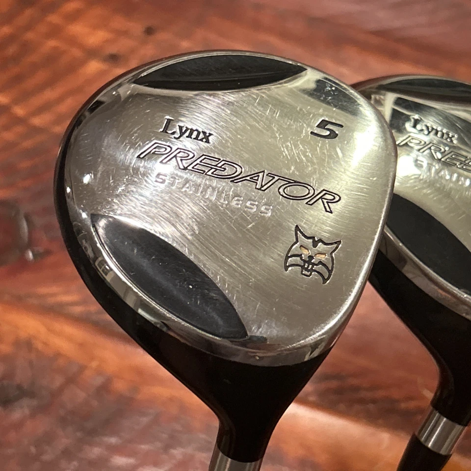 Lynx Predator Stainless 3 & 5 Wood Fairway Steel 15° Stiff Flex Graphite Nice - Image 2 of 4