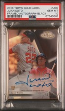 2018 topps gold label Juan Soto Auto /75 Psa 10 Black