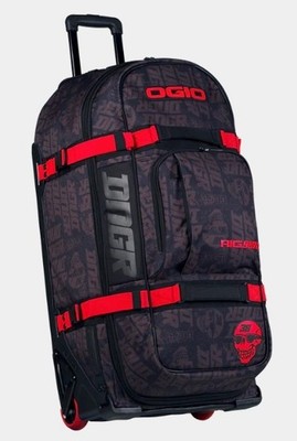NEW OGIO RIG 9800 GEAR BAG DUFFLE ROLLING TRAVEL BAG DNGR X FLAT BLACK 801000-25
