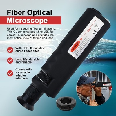 ILFM-108 400X Handheld Fiber Optic Inspection Microscope Scope w/ LED Light CE