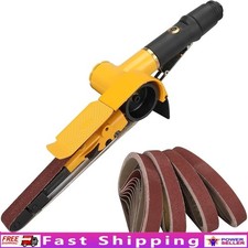 Air Powered Belt Sander 18000 RPM 12Pcs Sanding Belts Metal Wood Polishing New
