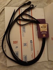 New, Western Heritage Split Reins 219, 5/8 x 8' Dark Brown Leather Made in USA