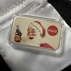 Coca-Cola® 1 oz Silver Santa Colorized Bar APMEX 999