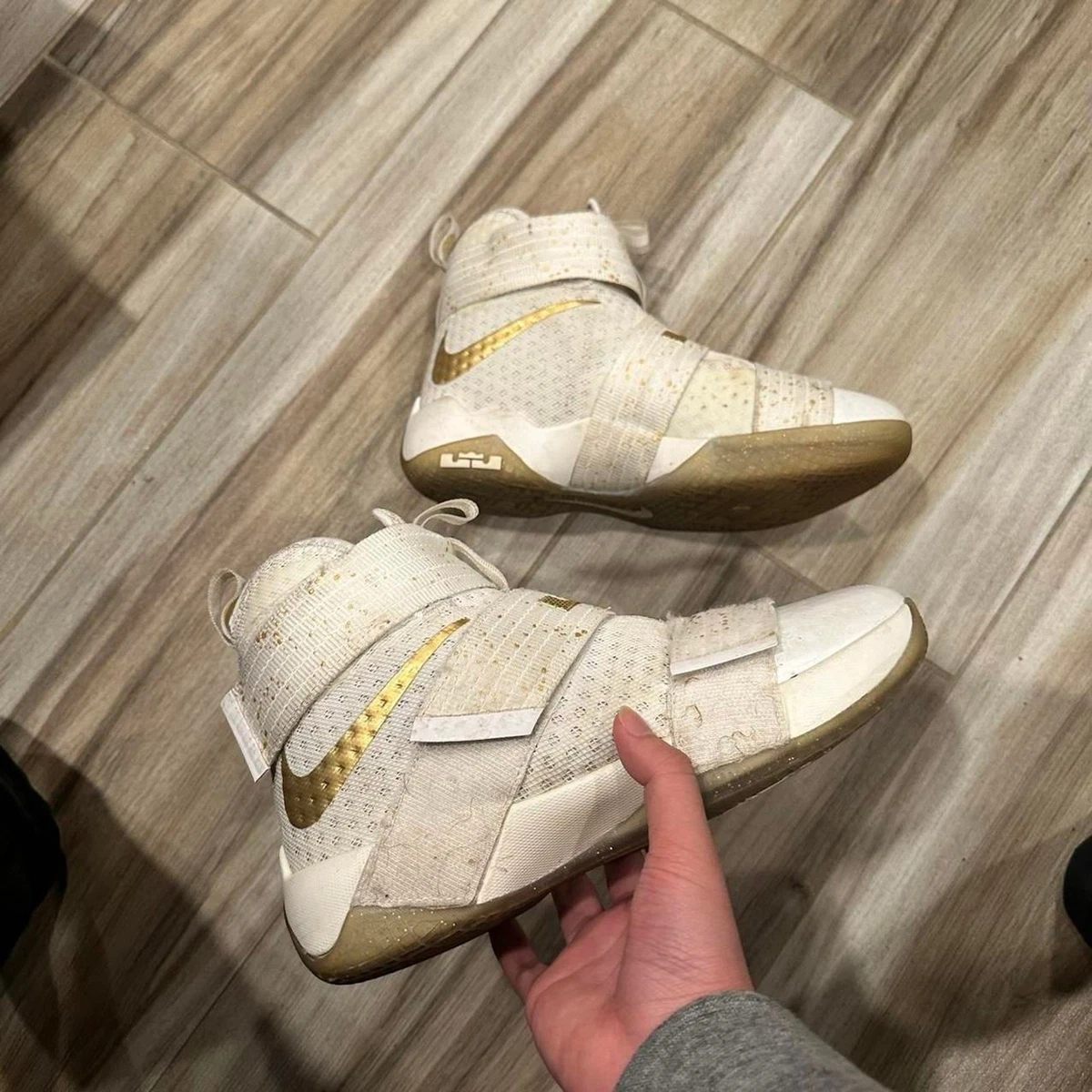 Nike Zoom LeBron Soldier 10 Gold Swoosh for Sale | Authenticity