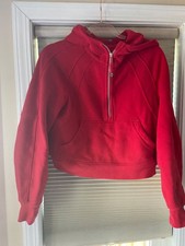 Lululemon Scuba Oversized Half-Zip Hoodie Womens XS/S College Crimson W3DM4S