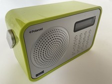 Polaroid Portable DAB Digital Radio FM Stereo Bedside Alarm Clock Lime Green