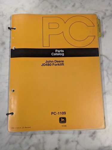 JOHN DEERE JD PARTS LIST BOOK MANUAL CATALOG JD480 FORK LIFT TRUCK PC-1109 1976
