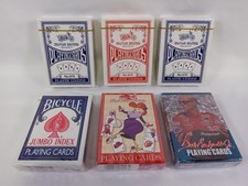 Lot 6 Decks Poker Playing Cards New Sealed Bicycle and Motor Brand