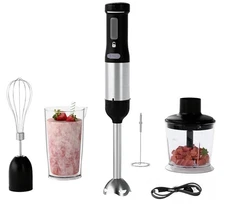 Cordless 5 In 1 Immersion Speed Handheld Blender Stick Chopper Mixer Juicer NEW