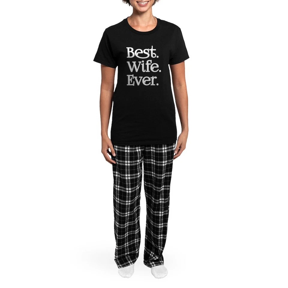 CaféPress Best Wife Ever Pijama Mujer Oscuro Novedad Pijama Set (1322672155) Foto 4 de 4