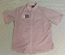 NWT Wrangler Classic Fit Short Sleeve Pearl Snap Red Plaid Men's Shirt 2X Tall