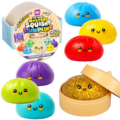 Shimmering Starlight Mystery Squishy Dumpling 3er Pack Fidget Toy RMS 10cm
