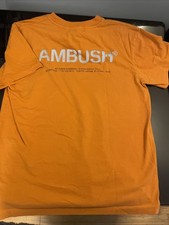 AMBUSH Men’s Tee, Sz 4, Orange 100% Cotton Logo Version Limited Edition Japan