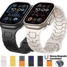 Magnetic Silicone Replacement Strap Band for Apple Watch SE 11 10 9 8 7-1 Ultra