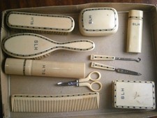 10 Piece Celluloid Vanity Set from the Early 1900's