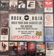 $1 and UP ARENA ROCK VAN HALEN PINK FLOYD RUSH ZEP BUILD YOUR LOT CASSETTE TAPES