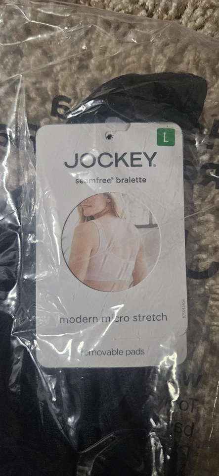 Jockey Women's Modern Micro Stretch Seamfree Bralette Black Large - Image 3 of 3