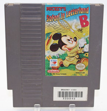 Mickey's Safari In Letterland Nintendo NES 1993 Authentic Cart